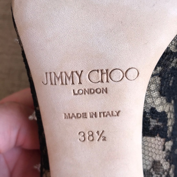 Jimmy Choo Black Lace Lyzo 100 Crystal Pumps - Picture 8 of 8